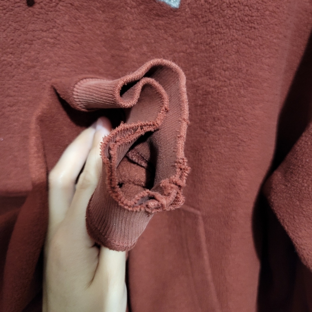 vintage y2k maroon gap sweatshirt hoodie pull on - Picture 6 of 14